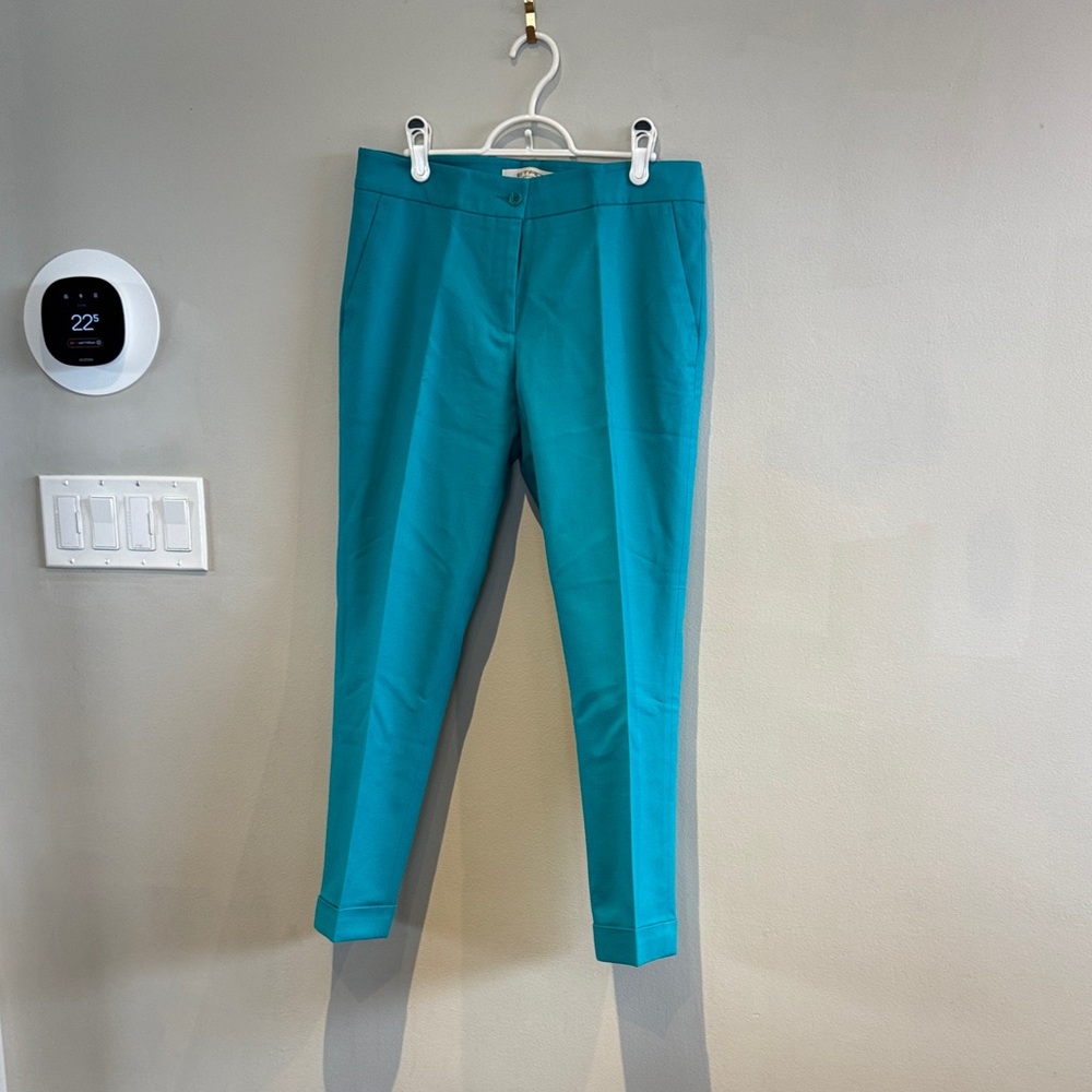 Etro turquoise cigarette pants 42/ US 6